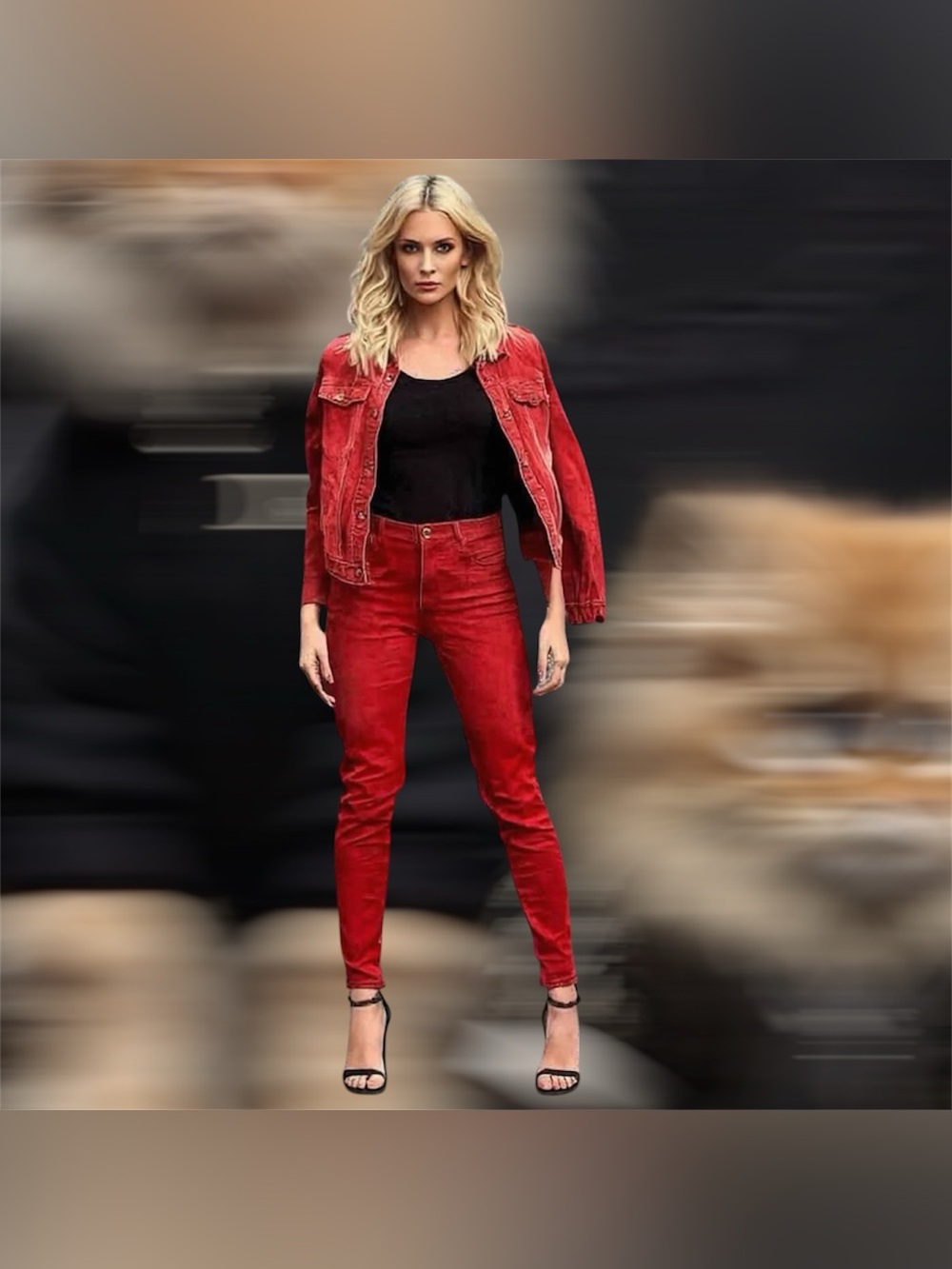Red Fashion Figure digital Art Print - Modern Home Wall Art - Picture 3 of 14
